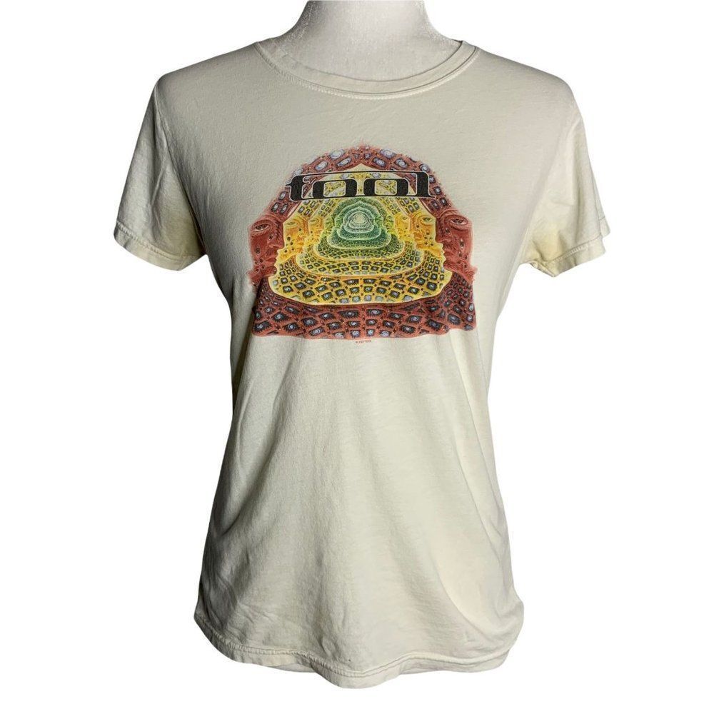 2007 Tool Graphic Band T Shirt L White Crewneck Short Sleeves Los Angeles CA